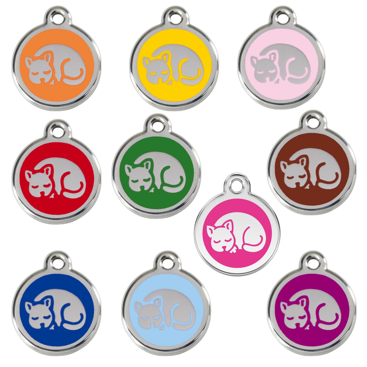 Red Dingo Kitten Cat Tag, Enamel Pet Tag UK | Barks & Bunnies