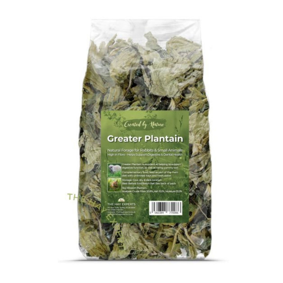 The Hay Experts Greater Plantain, Dried Herbs for Rabbits | Barks &amp; Bunnies