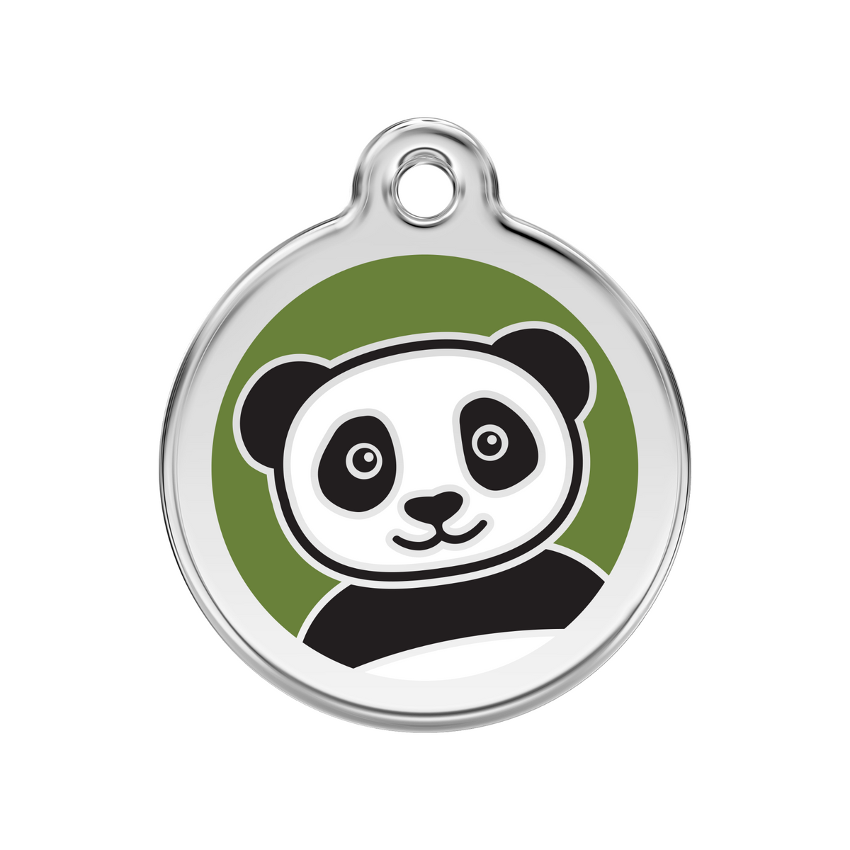 Red Dingo Panda Dog Tag, Enamel &amp; Stainless Steel | Barks &amp; Bunnies