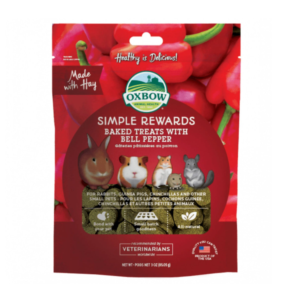 Oxbow Simple Rewards with Bell Pepper | Barks &amp; Bunnies