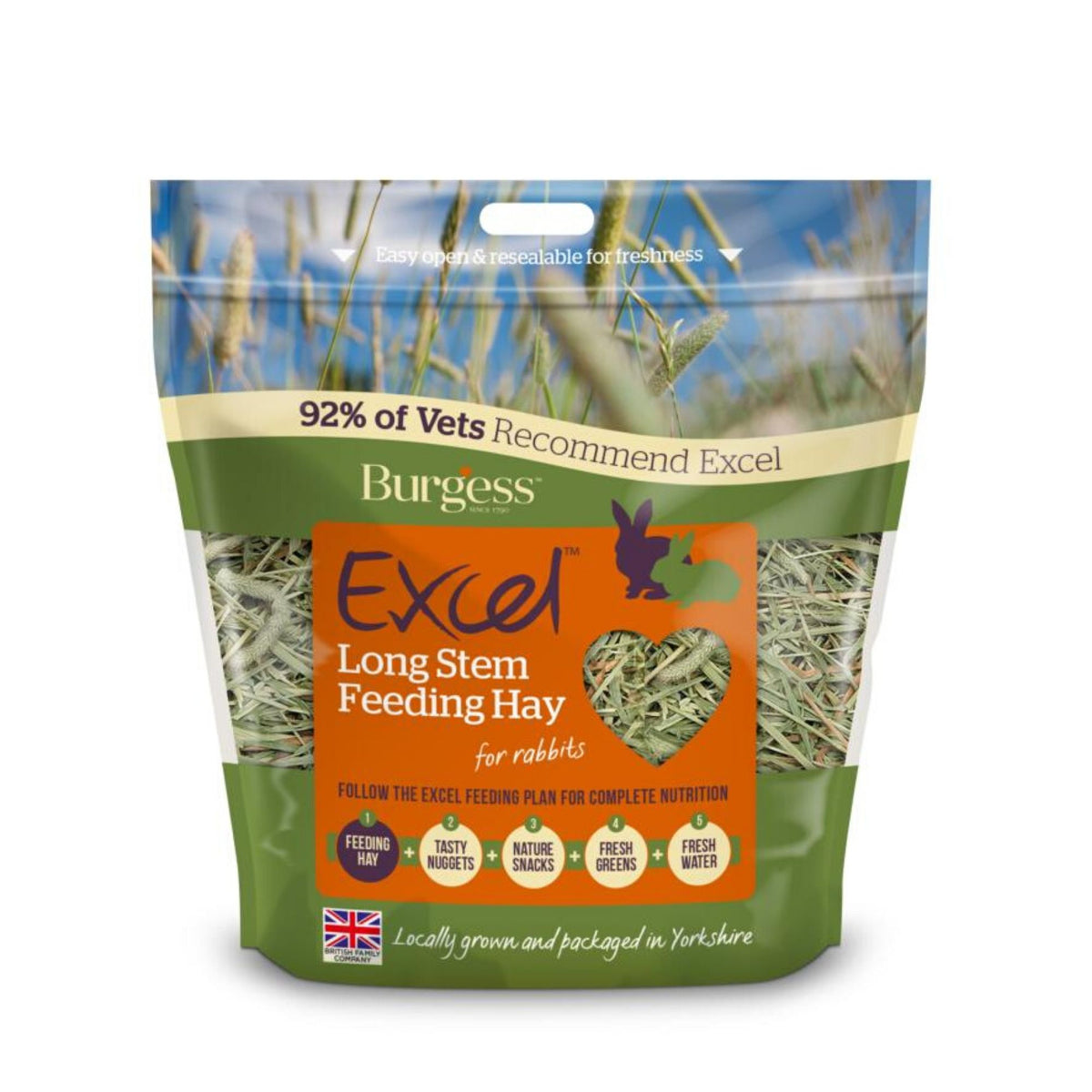 Burgess Excel Long Stem Feeding Hay for Rabbits | Barks &amp; Bunnies