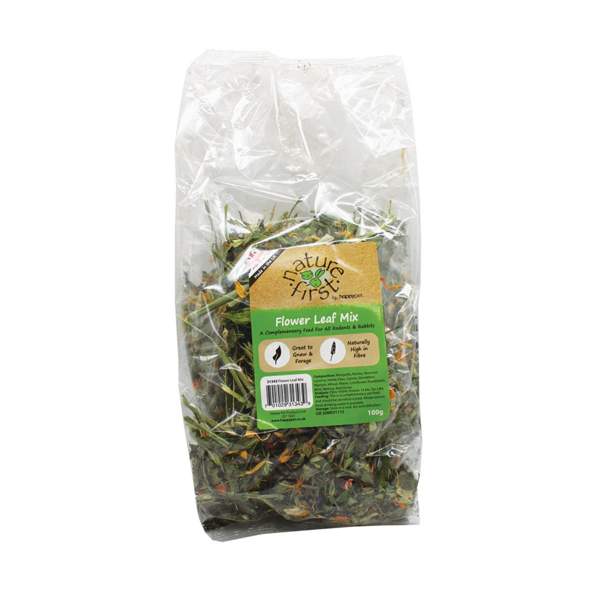 Nature First Flower Leaf Mix, Small Animal Dried Herbs | Barks &amp; Bunnies