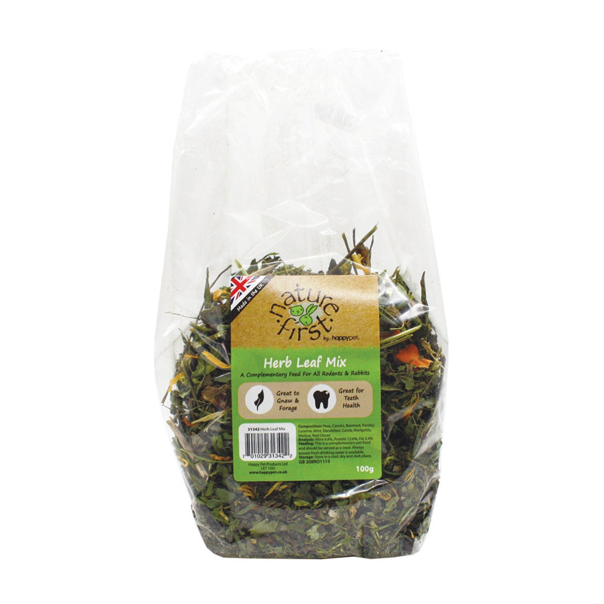 Nature First Herb Leaf Mix, Small Animal Dried Herbs | Barks &amp; Bunnies