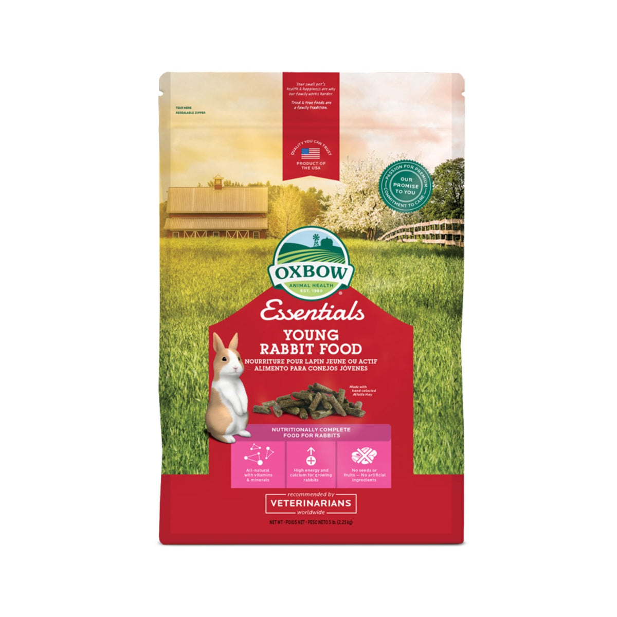 Oxbow Essentials Young Rabbit Food, Junior Food | Barks &amp; Bunnies