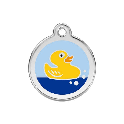 Red Dingo Rubber Duck Dog Tag, Enamel Pet ID Tag | Barks &amp; Bunnies