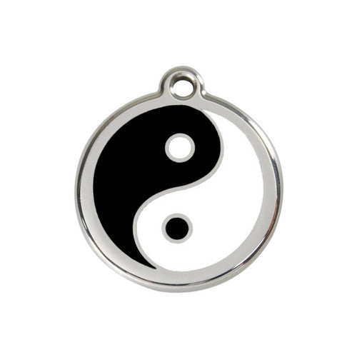 Red Dingo Ying &amp; Yang Dog Tag, Enamel Pet ID Tag UK | Barks &amp; Bunnies
