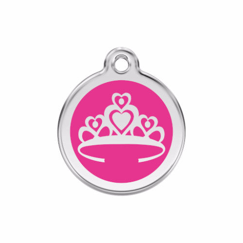 Red Dingo Crown Dog Tag, Enamel &amp; Stainless Steel | Barks &amp; Bunnies