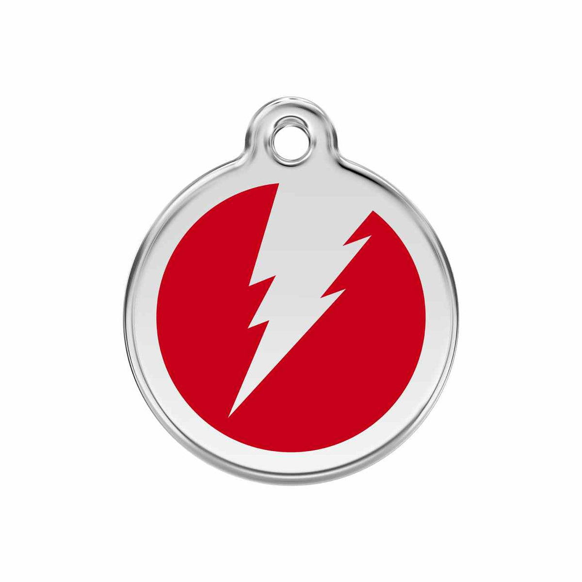 Red Dingo Lightening Bolt Dog Tag, Enamel Pet Tag | Barks &amp; Bunnies
