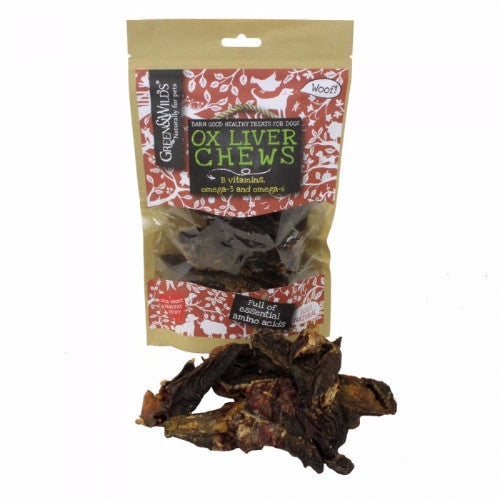 Green &amp; Wilds Ox Liver Chew, Natural Air Dried Dog Treats  | Barks &amp; Bunnies