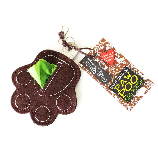 Green &amp; Wilds Paw Poo Bag Pouch | Barks &amp; Bunnies