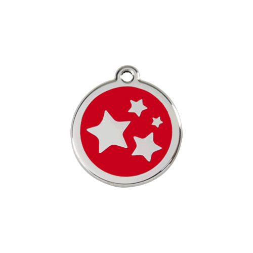 Red Dingo Stars Dog ID Tag UK | Barks &amp; Bunnies